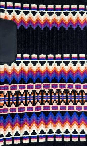 Black, White, Royal Blue, Purple, Fuschia, Baby Pink and Orange Western Show Pad