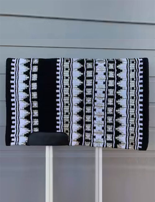 Black & White Western Show Pad / Saddle Blanket