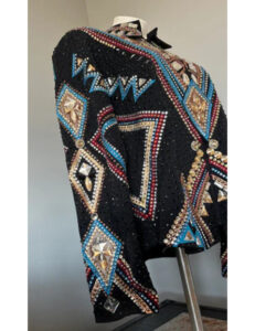Blue Golden & Red Rodeo Queen Show Jacket With Black Base