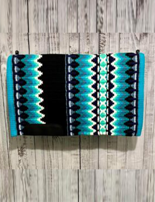 Turquoise & Black Western Show Saddle Pad