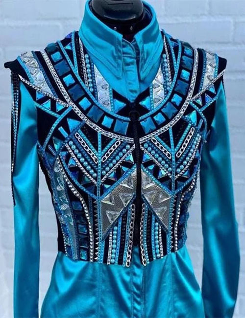 Bolero Vest with Shirts, Western Showmanship Shirt, Western show outfits