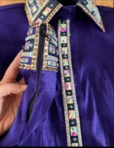 Violet Western Show Shirt with Matching Saddle Pad