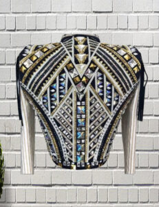 Gold Western Show Bolero with Shirt Showmanship Show Vest