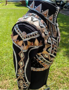 Golden with Black Base Western Bolero Vest: Elegance Meets Confidence