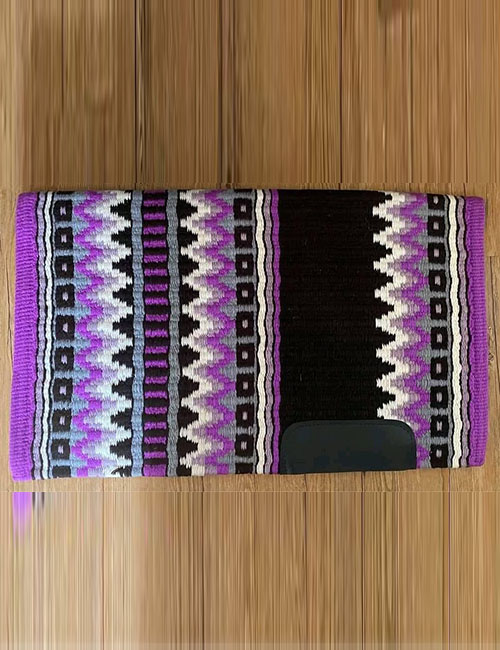 Lavender with Black and White Western Show Saddle Pad