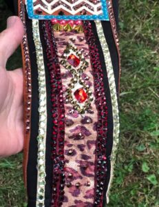 Tulip with Multicolor Western Show Jacket on Black Base