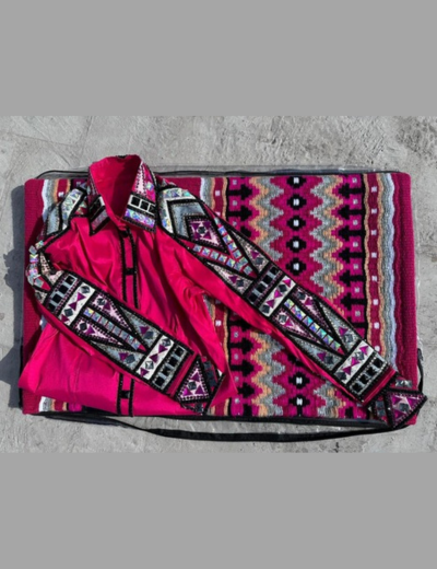 Pink Western Show Shirt with matching Saddle Pad