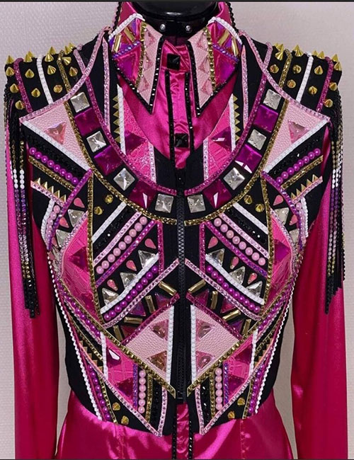 Pink Base Bolero Vest with Shirts – Stunning Western Show Outfit