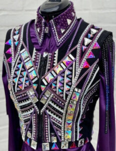 Purple Western Bolero with shirt Horsemanship Showmanship