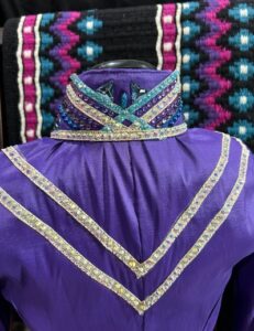 Purple Western Show Shirt with matching Saddle Pad