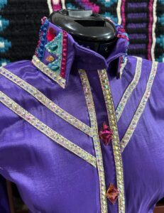 Purple Western Show Shirt with matching Saddle Pad