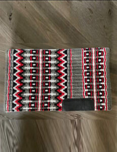 Red and Grey Western Show Pad / Saddle Blanket