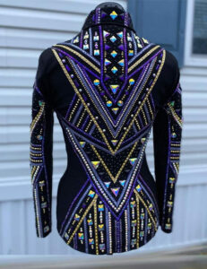 Purple Western Show Jacket on Black Base