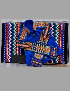 Royal Azure Western Show Shirt with matching Saddle Pad