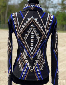 Persian Blue on Black Base Western Show Jacket