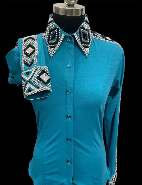 Pacific Blue Western Show Shirt