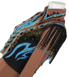 Tobacco Turquoise & Black Bolero Western Show Vest with Shirt