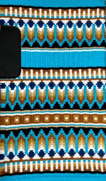 Turquoise, Navy Blue, White, Tobacco, Taupe, Tan and Black Western Show Saddle Pad