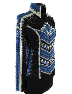 Black and Blue Western Show Jacket