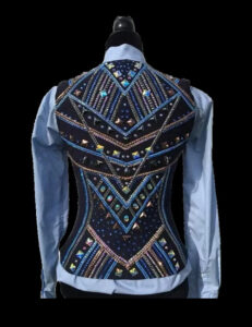 Western Show Vest, Show Outfit On Glass Crystal & Applique