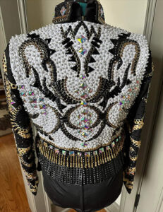 Black and White Western Show Vest with Shirt