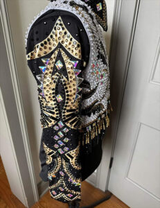 Black and White Western Show Vest with Shirt