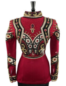 Crimson Royalty Crystal Embellished Western Show Jacket