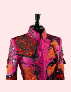 Pink Passion Crystal Paisley Western Show Jacket
