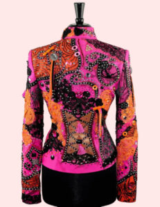 Pink Passion Crystal Paisley Western Show Jacket