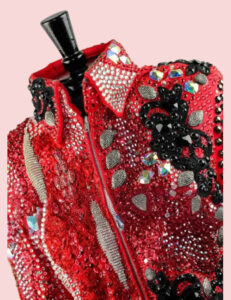 Crystal Dynasty Red & Black Show Jacket Premium Western Show Apparel