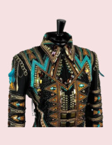 Aztec Thunder Show Jacket  Turquoise & Bronze Western Performance Wear