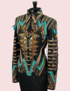 Aztec Thunder Show Jacket  Turquoise & Bronze Western Performance Wear