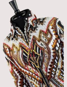 Luxury Crystal Geometric Show Jacket | Handcrafted Western Performance Wear