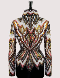 Luxury Crystal Geometric Show Jacket | Handcrafted Western Performance Wear