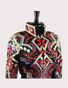 Regal Red Floral Crystal Show Jacket | Luxury Western Performance Wear