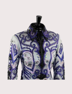 Royal Purple Elegance Show Jacket | Luxury Crystal Western Performance Wear