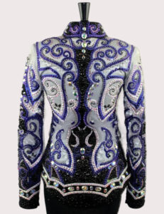 Royal Purple Elegance Show Jacket | Luxury Crystal Western Performance Wear