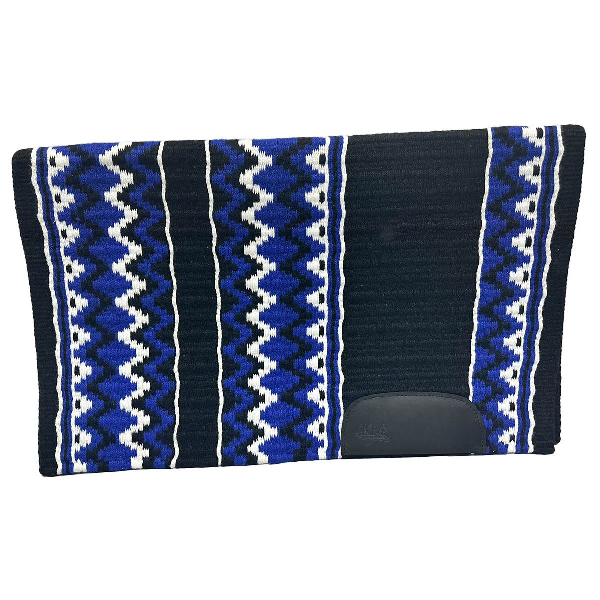 Royal Blue Black White Western Saddle Pad