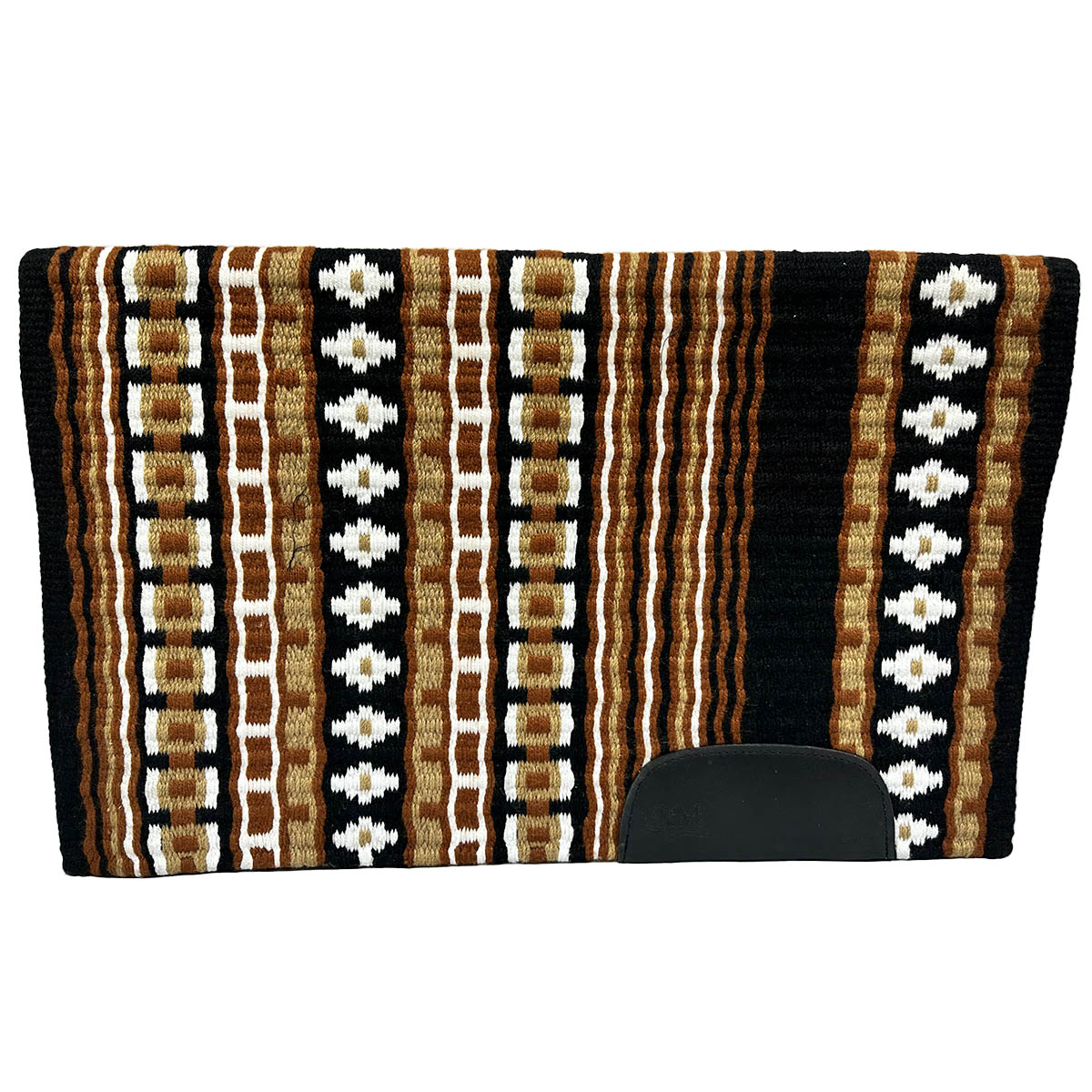 Rust Indian Tan Black White Saddle Blanket