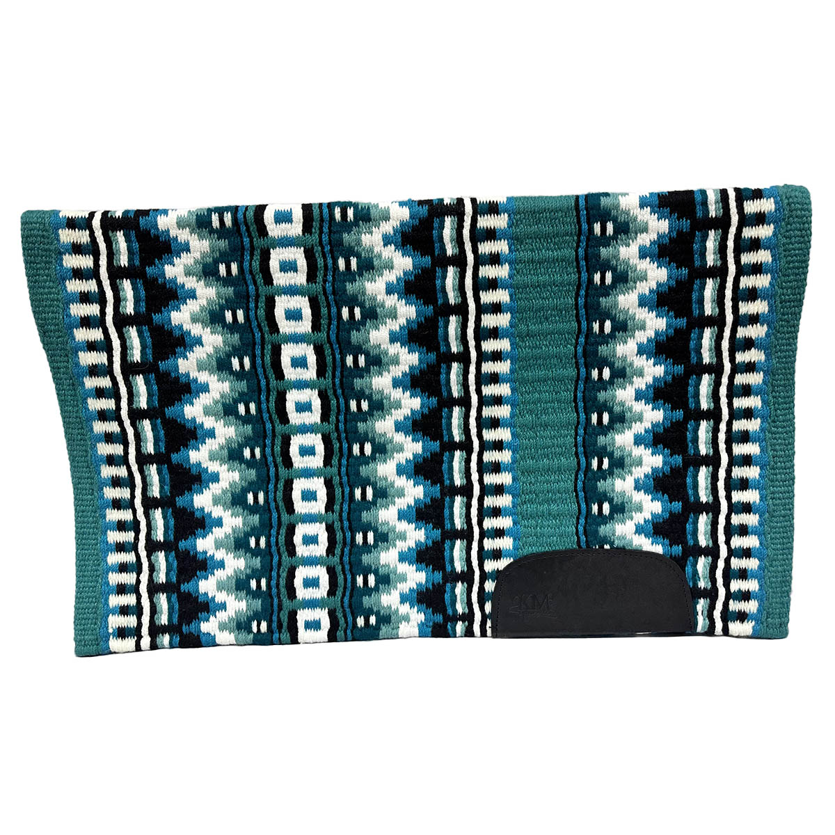 Teal and Multiple Turquoise Saddle Blanket