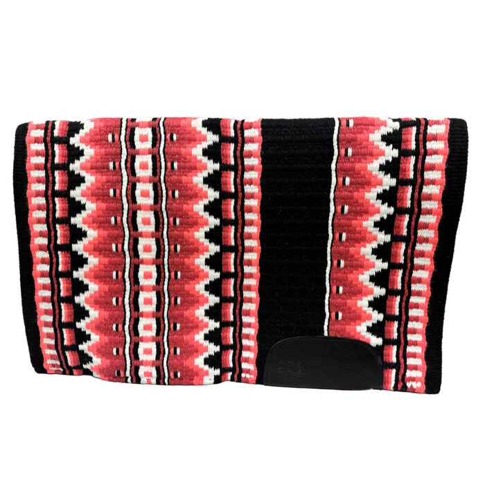 Vibrant Coral Western Show Saddle Blanket Ranch Pad