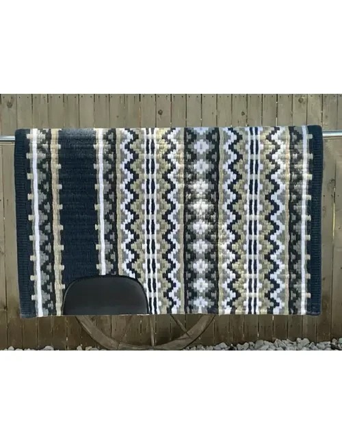 Handcrafted Western Show Pad | Navy Nordic Pattern | Premium Quality