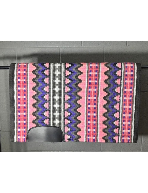 Pink & Purple Tribal Western Show Pad - Handcrafted Performance Saddle Pad