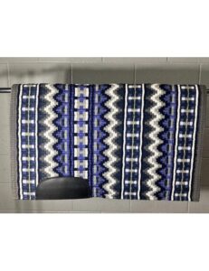 Premium Geometric Western Show Pad - Royal Blue & Black
