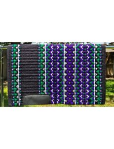 The Striking Handcrafted Show Pad with Vibrant Purple and Emerald Pattern