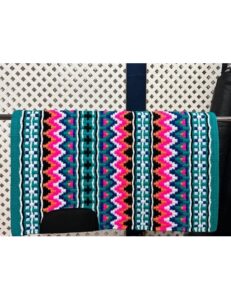 Exquisite Turquoise Pink Pattern Western Show Pad