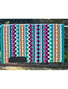 Vibrant Turquoise Aztec Western Show Pad