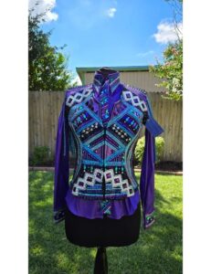 Spectacular Aztec Crystal Show Vest