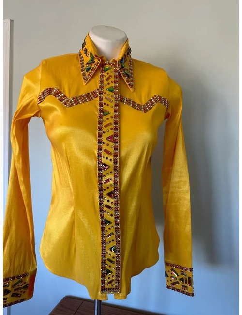 "Stunning Majestic Yellow Western Show Shirt"