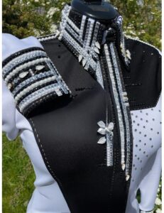 Exquisite Black & White Crystal Shirt